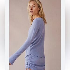 NEW Free People Beach Purple Cabo Sweater Tee Long Sleeve Summer Boho